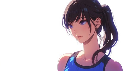 アニメ調の美少女の切り抜き用素材