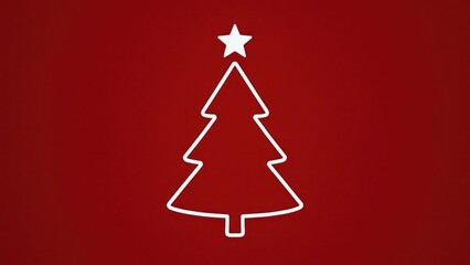 Minimalist Christmas tree illustration.