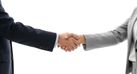 Business handshake two individuals in suits sealing a deal
