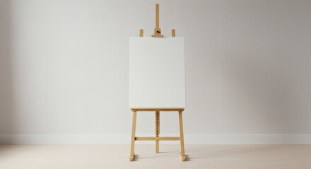 Blank Canvas on Easel Artistic Inspiration Awaits.