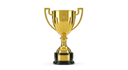 Gold trophy with black base and handles glossy finish