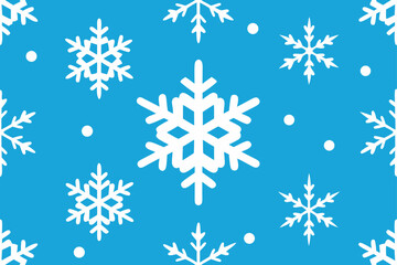 winter snowflake seamless pattern