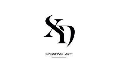 NX, XN, N, X abstract letters logo monogram