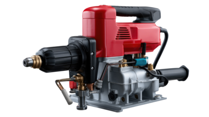 Powerful Equipment in Action: This image shows a high-quality, industrial-grade piece of machinery, a robust tool with sleek lines and a commanding presence.