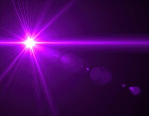 Obraz premium Abstract Purple Glow Lighting with Digital Lens Flare