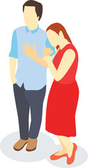 vector illustration of a couple