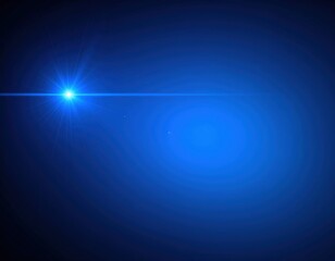 Obraz premium Abstract Light Blue Lens Flare Glow Over Black Background