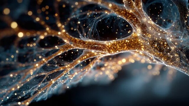 Digital Dendritic Web: A luminous, artistic representation of a neural network or a tree-like structure glows, showcasing the beauty of interconnectedness and technological artistry.