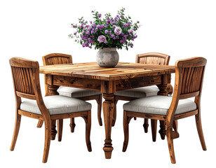 Dining table, isolated PNG