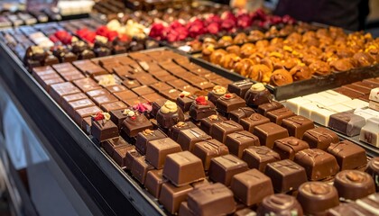 Obraz premium Assorted chocolates on display