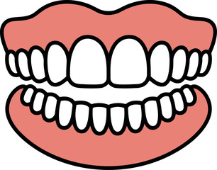 Bright smile dental care oral hygiene healthy teeth illustration vector