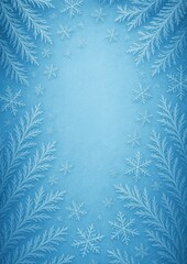 Elegant icy snowflake pattern