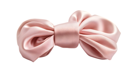 Elegant satin bow accessory adds sophisticated flair for fashion, gifts, and design projects, Isolated on white background