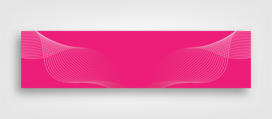 wavy futuristic line pink background design for linkedin banner template