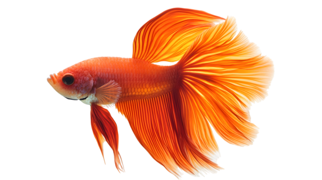 Siamese fighting fish, Isolated on white background