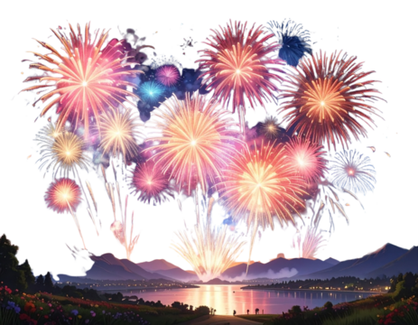 Fireworks, transparent PNG