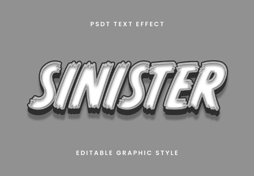 White And Gray Haunted House Shadow Halloween Text Effect Shadow Horror Font