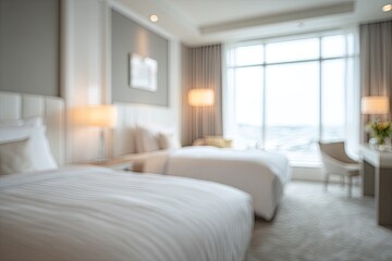Fototapeta premium Blurred hotel room interior (4)