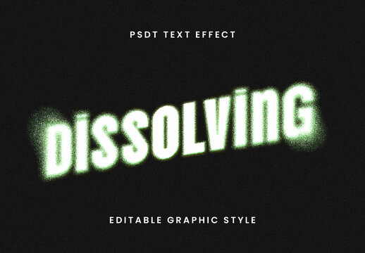 Dissolving Grain Dust Text Effect