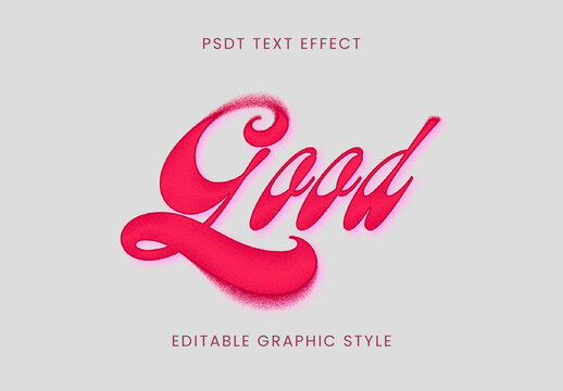 Red Dissolving Font Grainy Script Text Effect