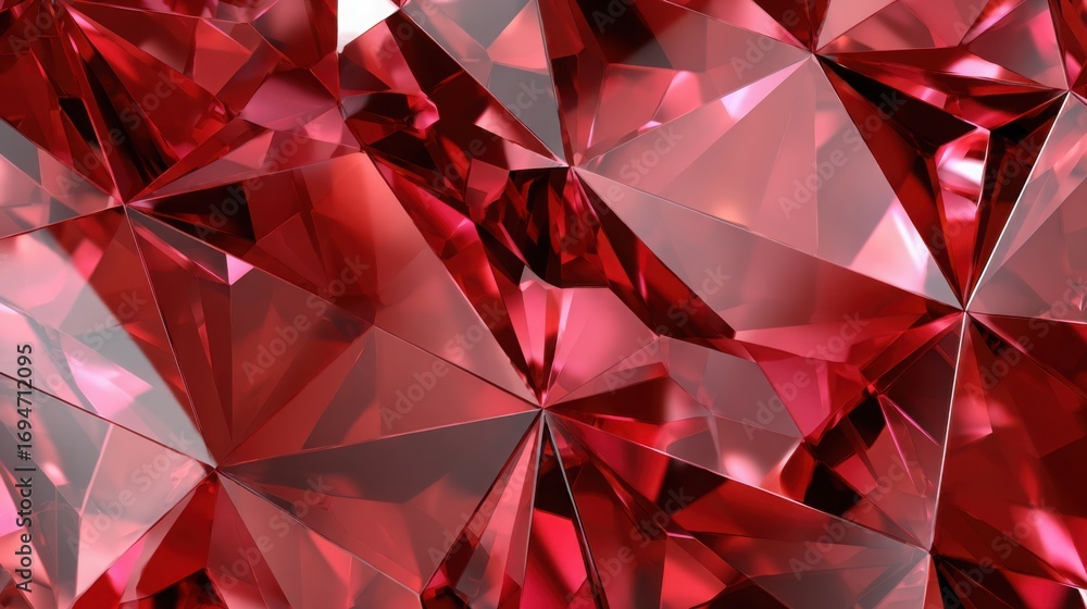 Poster abstract background with red triangles