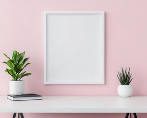 Artistic creative space with clean white layout and minimalist inspiration boards