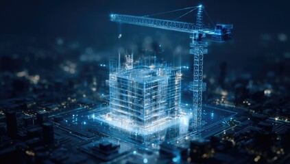 Futuristic city construction