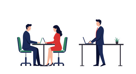 Office collaboration and remote work concept