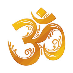 Fototapeta premium Creative Hindi calligraphy of ॐ om