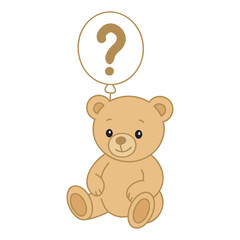 teddy bear on white background