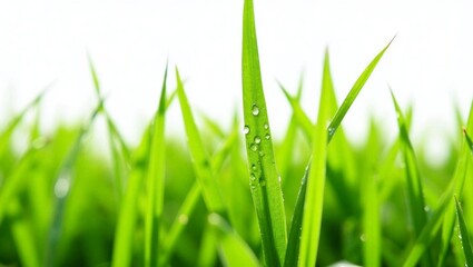 Obraz premium Grass with dew drops