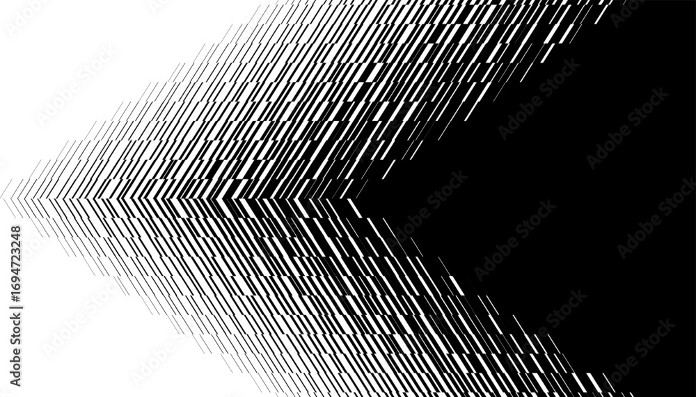 Aufkleber black and white abstract transition pattern sharp arrows shape for sporty background and jersey desi