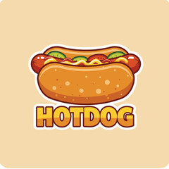 Vector design of hot dog food