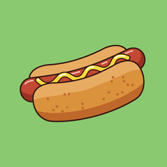 Vector design of hot dog food