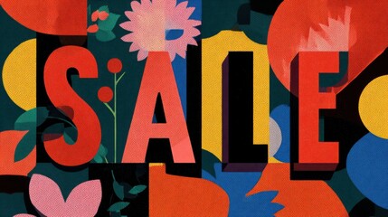 Fototapeta premium Stylish Banner Design for Spring Season Sale Promotion