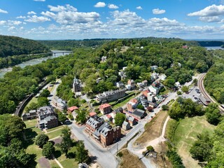 Historic downtown Harpers Ferry with Shenandoah Riverview
