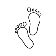 Obraz premium foot print icon, vector illustration