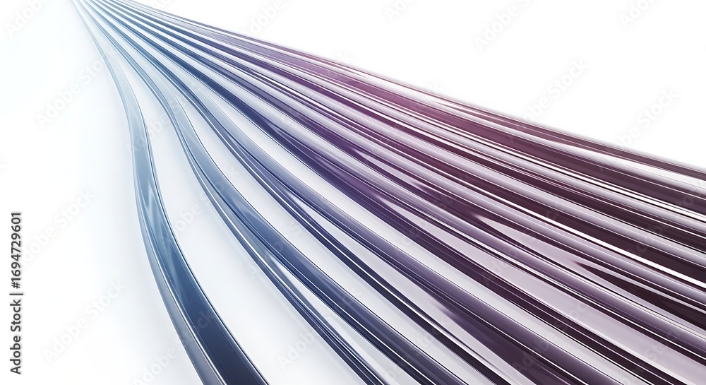 Poster abstract flowing gradient lines on white background