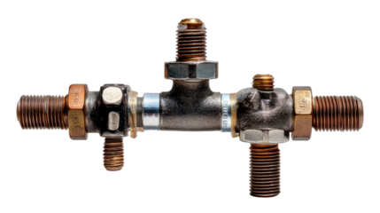 Precision Engineering: A close-up of intricate industrial part showcasing a technical component's design and functionality. This image exemplifies mechanical precision.