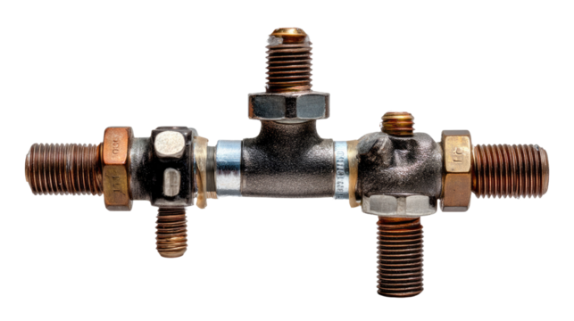 Precision Engineering: A close-up of intricate industrial part showcasing a technical component's design and functionality. This image exemplifies mechanical precision.