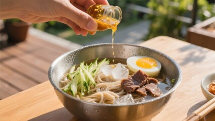 시원한물냉면_여름테라스식당