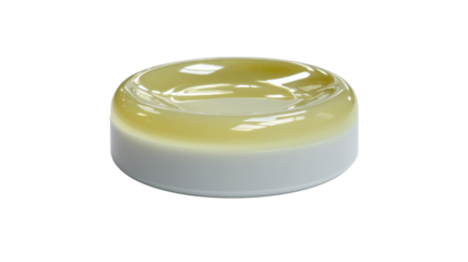 Elegant Soap Dish: A modern, minimalist soap dish featuring a clear, amber-colored glass interior resting atop a sleek, solid base. The design is both functional and aesthetic.