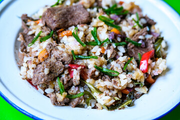 Japanese Style Chilli Beef And Rice Meal