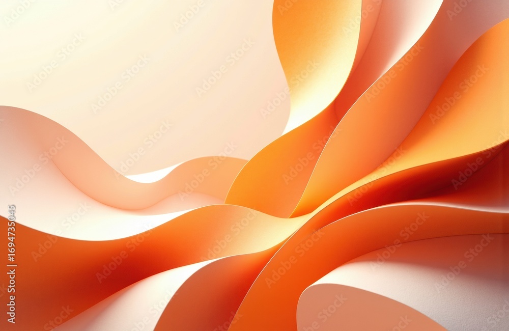 Aufkleber colorful abstract shapes with smooth curves and warm tones creating a dynamic visual effect