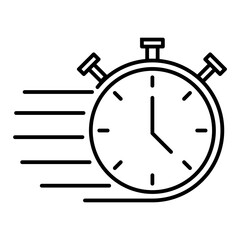fast execution line icon with editable stroke