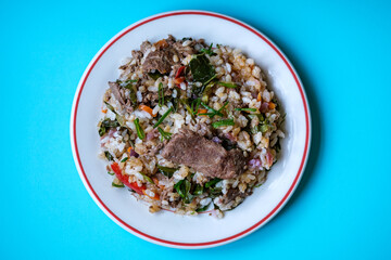 Japanese Style Chilli Beef And Rice Meal