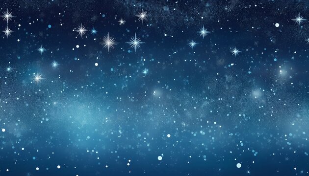 soft blue snowy speckles on night sky background creating a starry effect