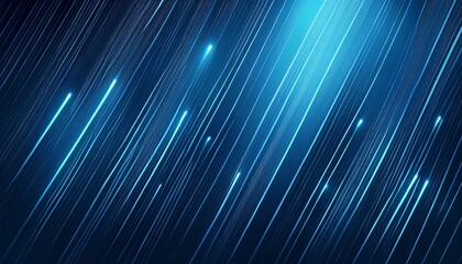 a dark blue gradient background featuring heavy diagonal rain streaks and subtle illuminated highlights