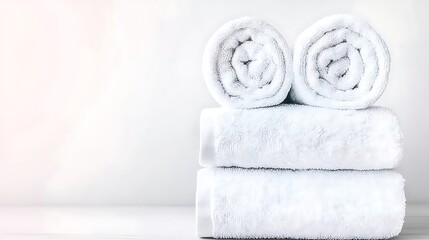 Crisp image of folded towel, mirrorless 85mm f1.8 at f3.5, gentle daylight focus on edges with smooth neutral background