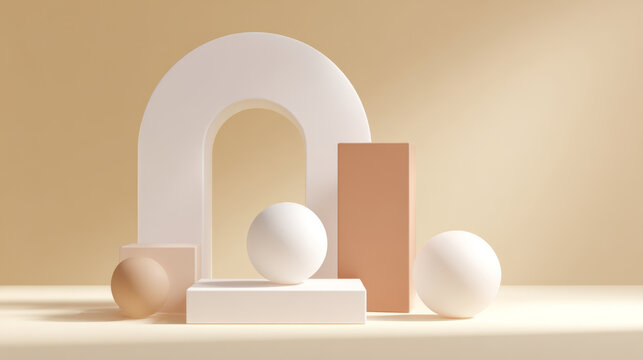 Combination of multiple geometric shapes - Powered by Adobe